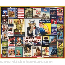 White Mountain Puzzles WWII Poster Collage 1000 Piece Jigsaw Puzzle B006KH1RU4
